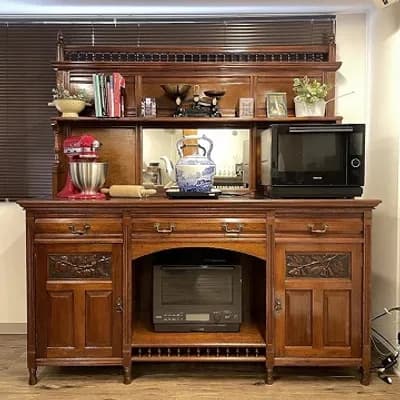 【アンティークのカスタマイズ実例】サイドボード→キッチンボード