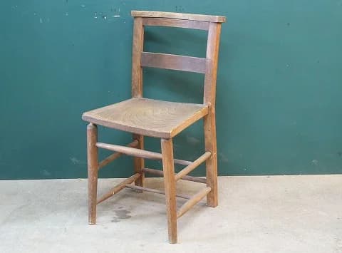 チャーチチェア｜エルム材・1920年代 教会の木製椅子