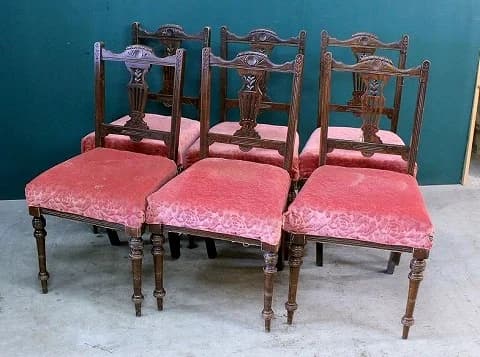 ダイニングチェア6脚セット｜マホガニー材・1910年代