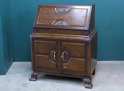 ビューロー|オーク材・1930年代 両開き扉のキャビネット型