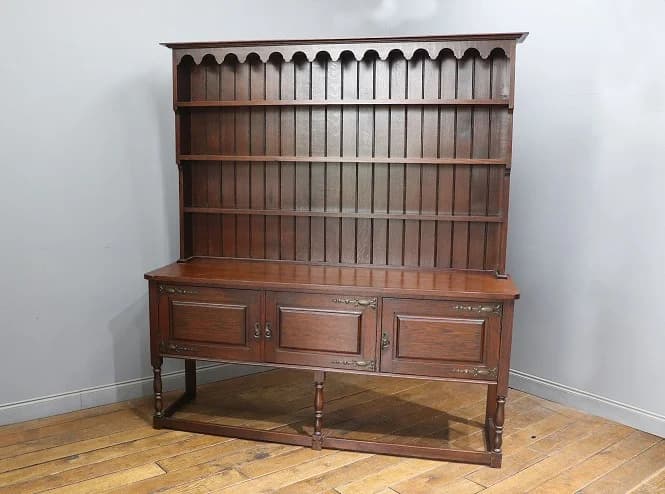 カップボード|オーク材・1910年代 幅183cmの大型ドレッサー