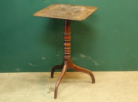 オケージョナルテーブル｜ウォルナット材・1800年代 一本脚のトライポッド