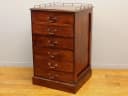 チェスト｜マホガニー材・1930年代 真鍮ギャラリーのスリムチェスト