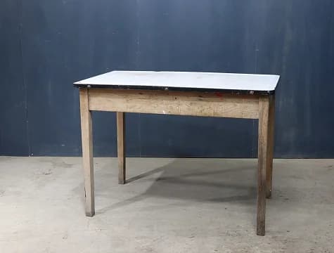 ワークテーブル｜ビーチ材・1930年代 ホーロー天板のキッチン作業台