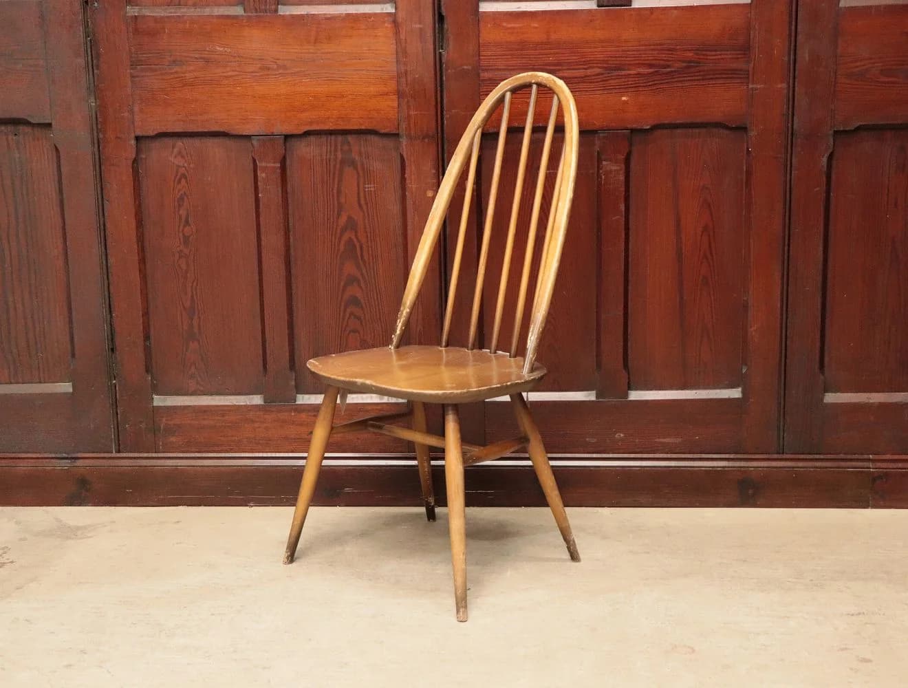 クエーカーチェア｜ブナ材・エルム材・1960年代 フィット感あるハイバック ERCOL（アーコール）
