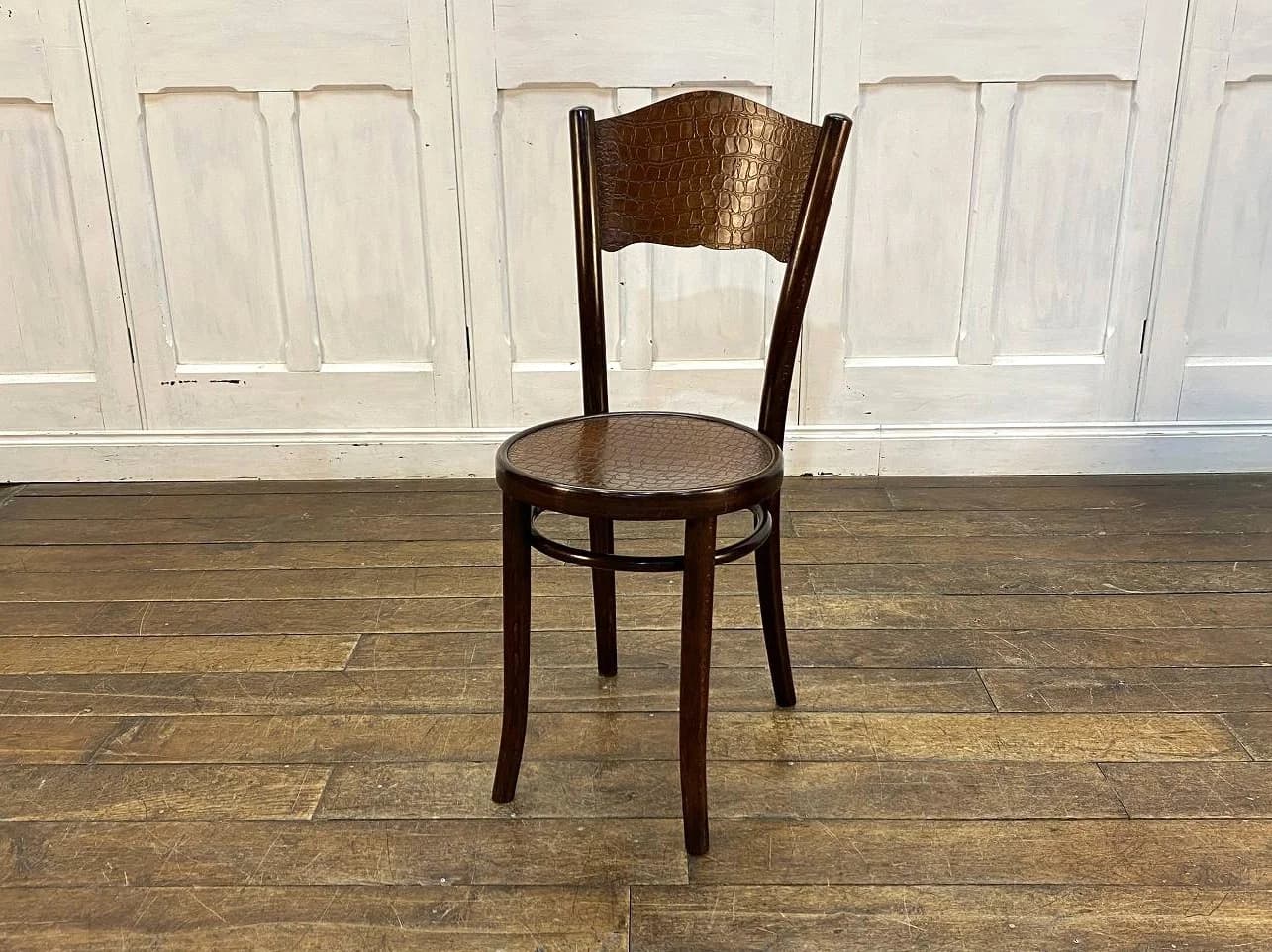 ベントウッドチェア｜ブナ材・1930年代 クロコ型押しのスタイリッシュチェア THONET（トーネット）