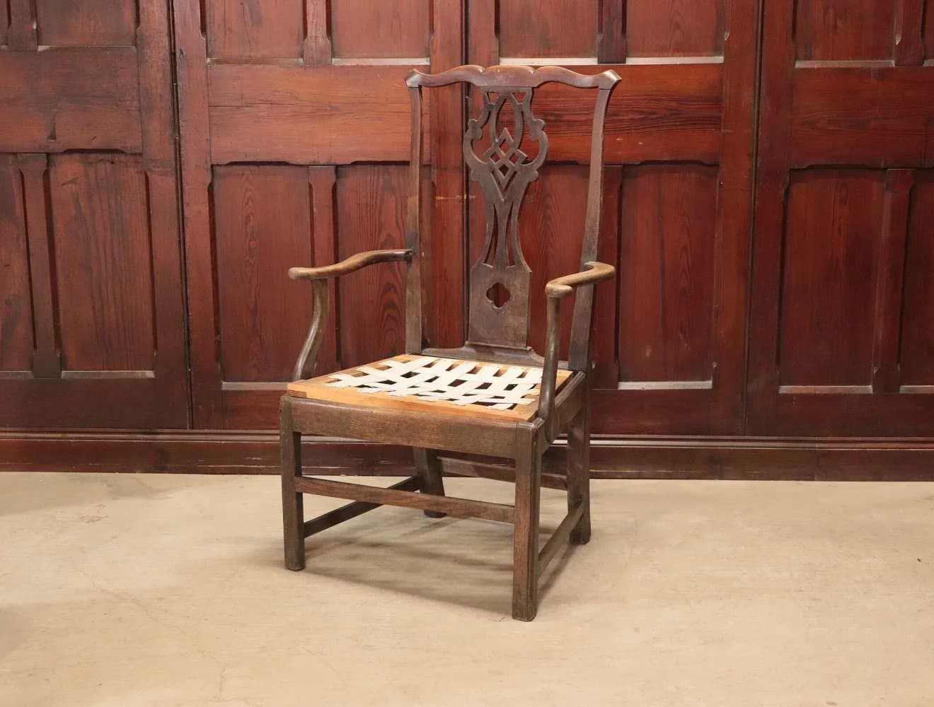 アームチェア｜エルム材・1850年代 希少チェア
