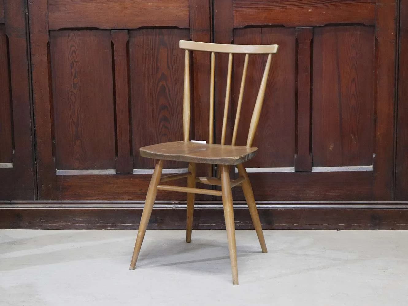 スティックバックチェア|ブナ・エルム材・1960年代 背が抜けたダイニングチェア ERCOL(アーコール)