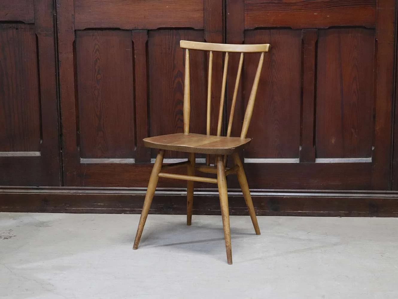 スティックバックチェア｜ブナ・エルム材・1960年代 背が抜けたダイニングチェア ERCOL（アーコール）