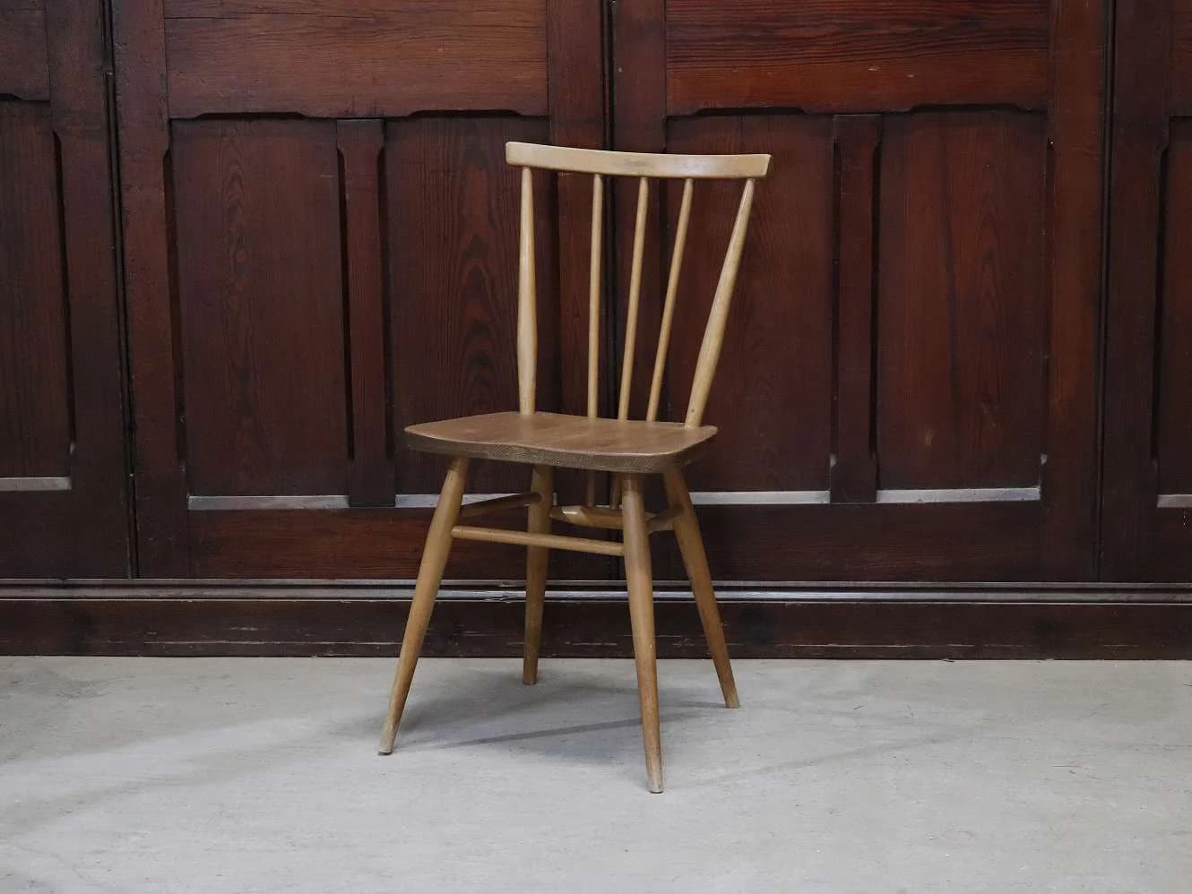 スティックバックチェア|ブナ・エルム材・1960年代 背が抜けたダイニングチェア ERCOL(アーコール)