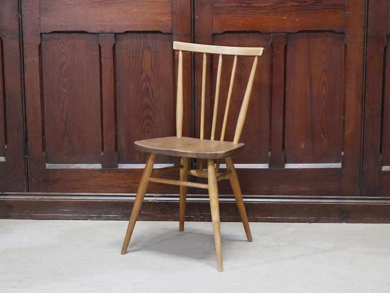 スティックバックチェア｜ブナ・エルム材・1960年代 背が抜けたダイニングチェア ERCOL（アーコール）