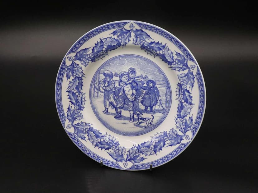 プレート｜ヴィクトリアンチルドレン 薪拾い Spode（スポード
