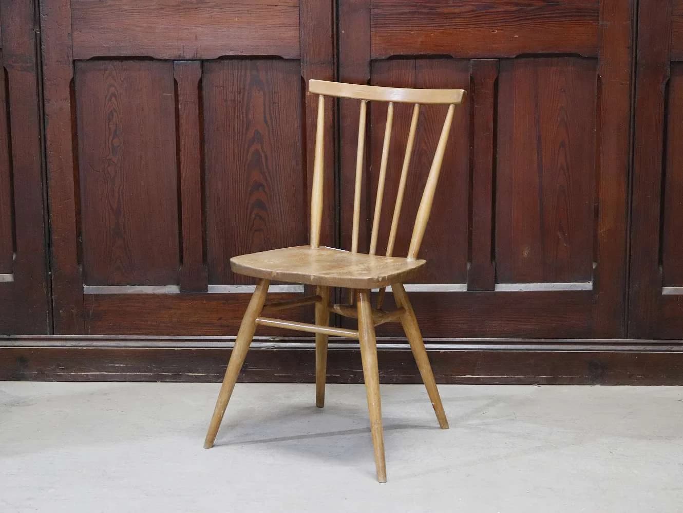 スティックバックチェア｜ブナ・エルム材・1960年代 背が抜けたダイニングチェア ERCOL（アーコール）
