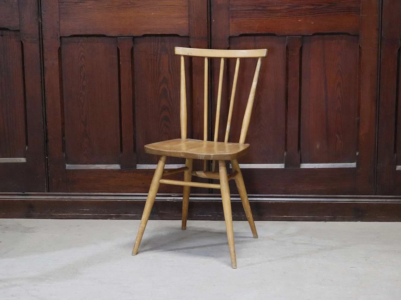 スティックバックチェア｜ブナ・エルム材・1960年代 背が抜けたダイニングチェア ERCOL（アーコール）