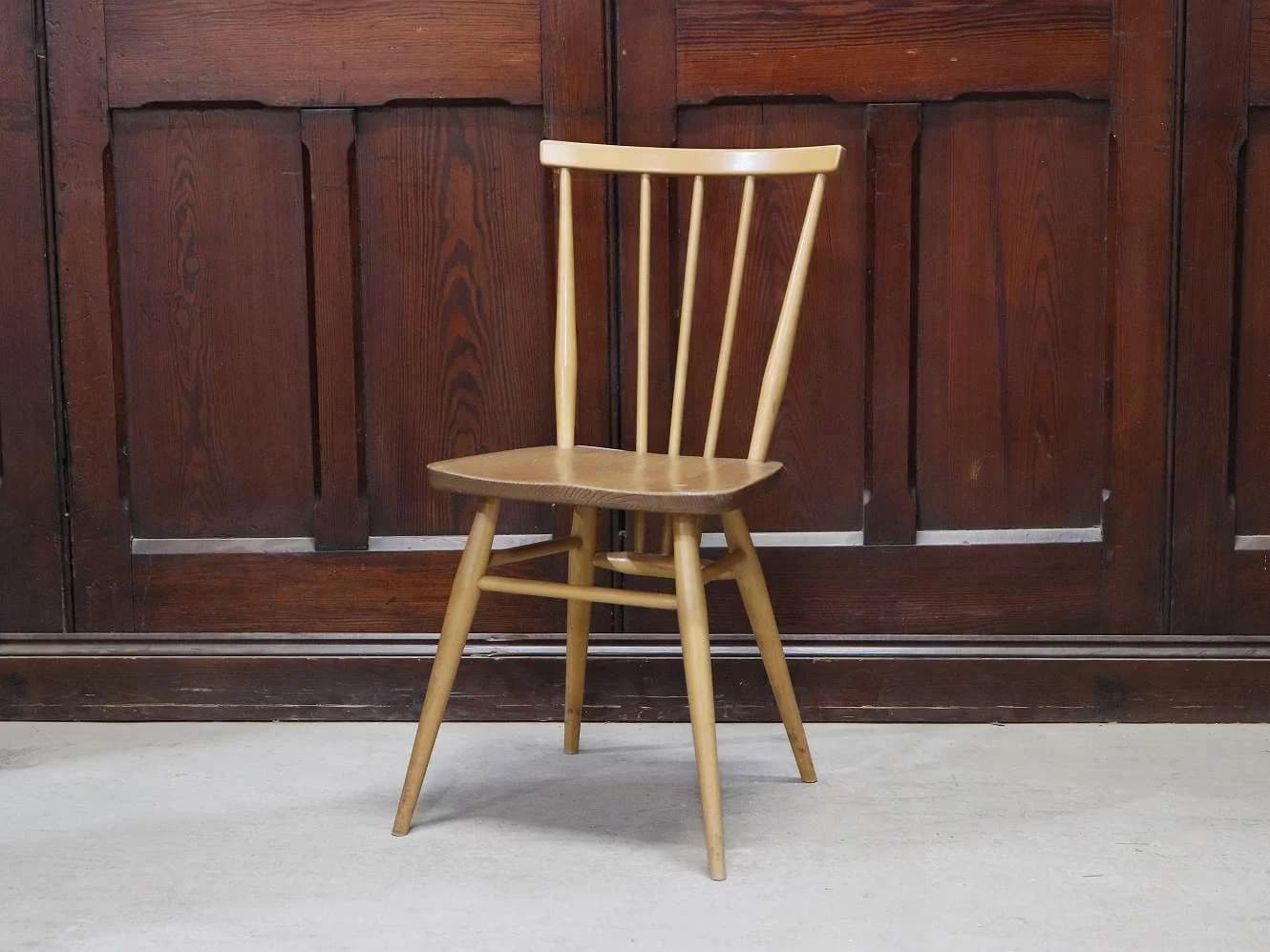 スティックバックチェア|ブナ・エルム材・1960年代 背が抜けたダイニングチェア ERCOL(アーコール)