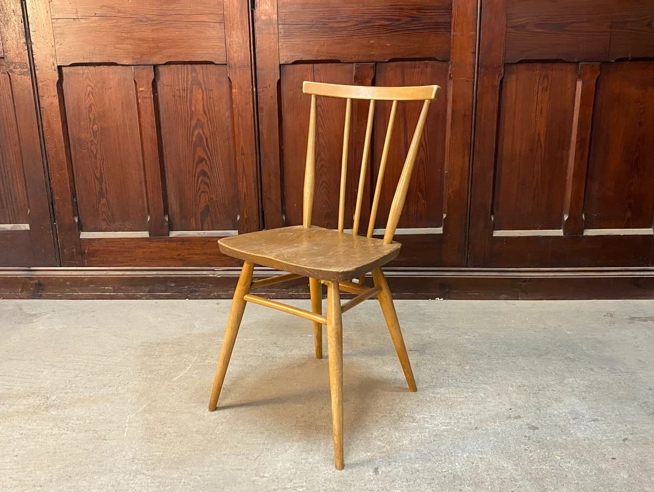 スティックバックチェア|ブナ・エルム材・1960年代 背が抜けたダイニングチェア ERCOL(アーコール)