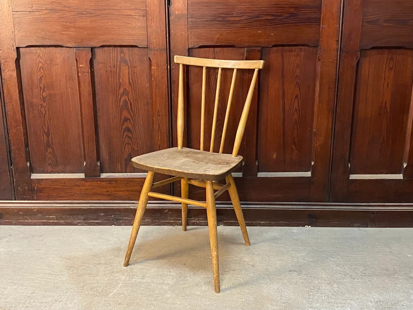 スティックバックチェア|ブナ・エルム材・1960年代 背が抜けたダイニングチェア ERCOL(アーコール)