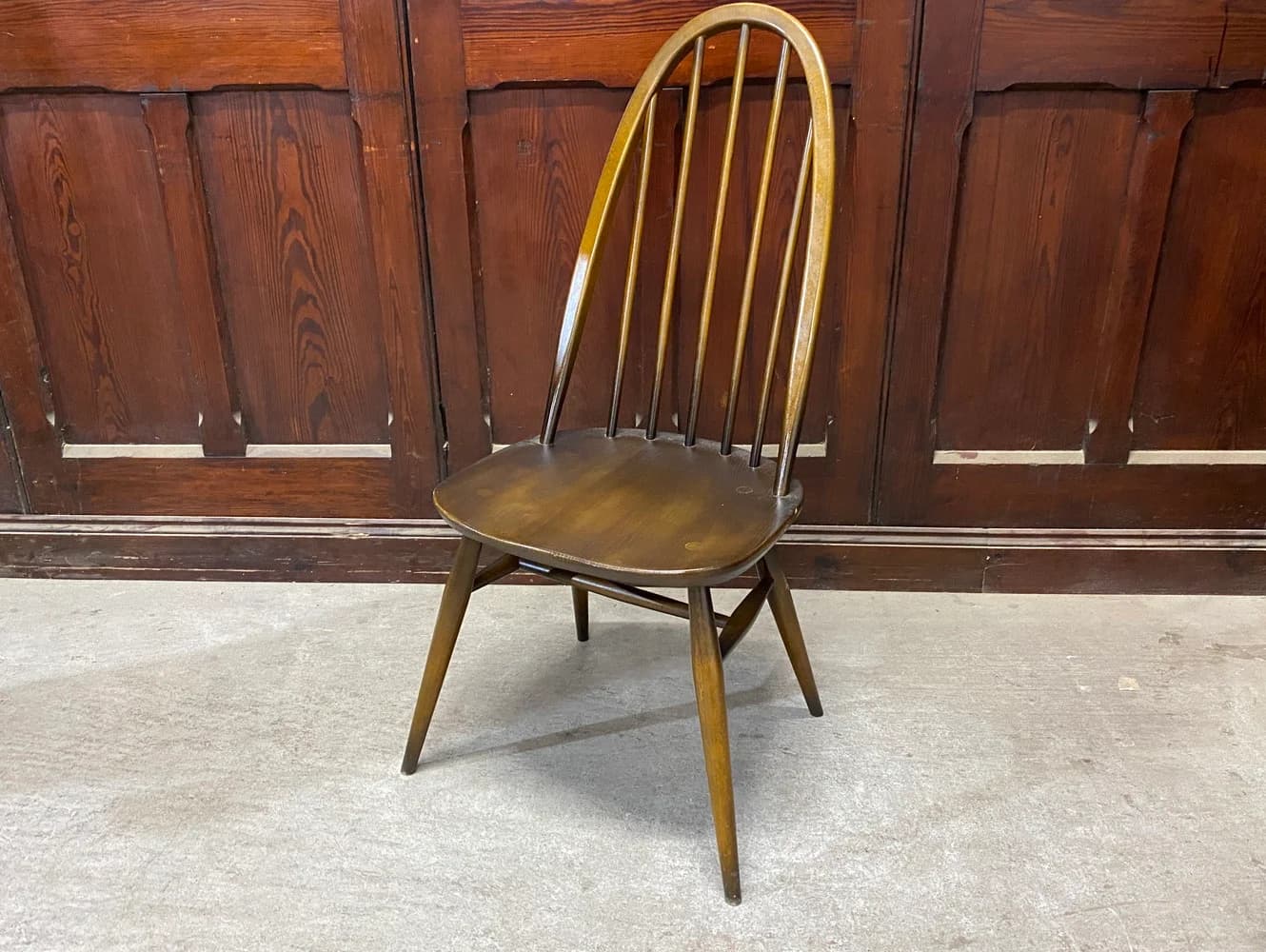 クエーカーチェア|ブナ材・エルム材・1960年代 フィット感あるハイバック ERCOL(アーコール)