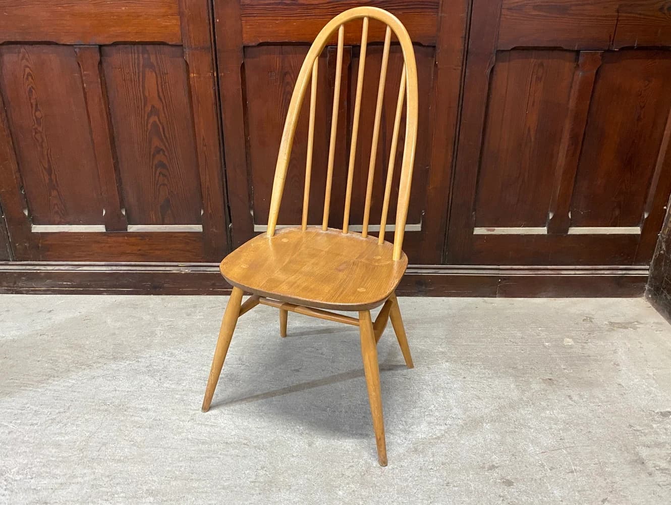 クエーカーチェア|ブナ材・エルム材・1960年代 幅広座面のダイニングチェア ERCOL(アーコール)