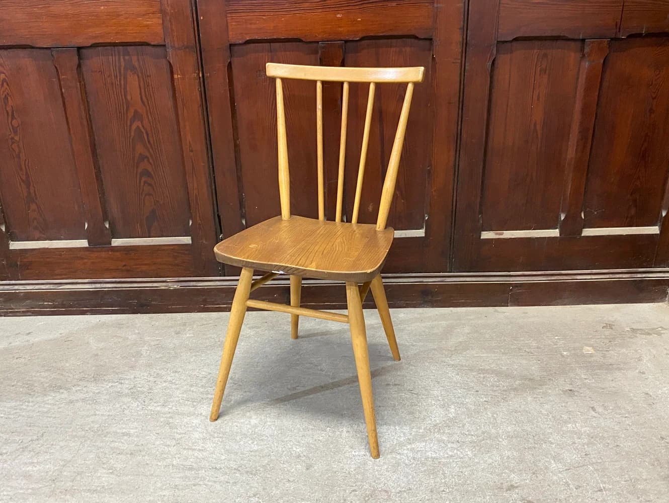 スティックバックチェア｜ブナ・エルム材・1960年代 背が抜けたダイニングチェア ERCOL（アーコール）