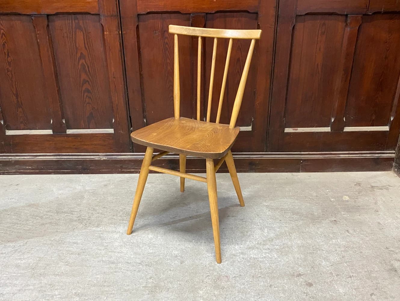 スティックバックチェア｜ブナ・エルム材・1960年代 背が抜けたダイニングチェア ERCOL（アーコール）