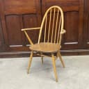 クエーカーアームチェア｜ブナ・エルム材・1960年代 ハイバック肘掛け付き ERCOL（アーコール）