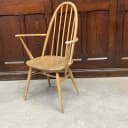 クエーカーアームチェア｜ブナ・エルム材・1960年代 ハイバック肘掛け付き ERCOL（アーコール）