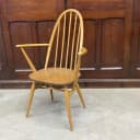 クエーカーアームチェア｜ブナ・エルム材・1960年代 ハイバック肘掛け付き ERCOL（アーコール）