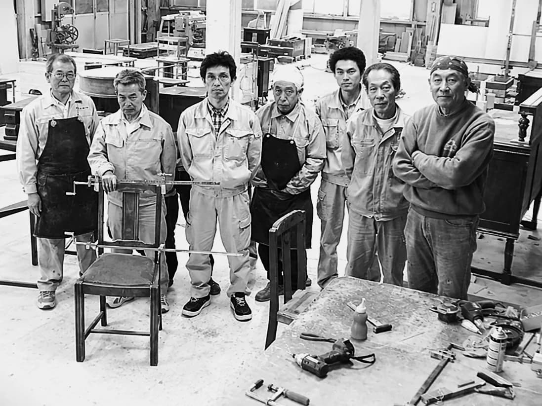 ケントファクトリー創業時に集まった7人の家具職人