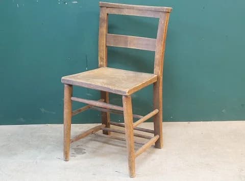 チャーチチェア|エルム材・1920年代 ナチュラルな教会椅子