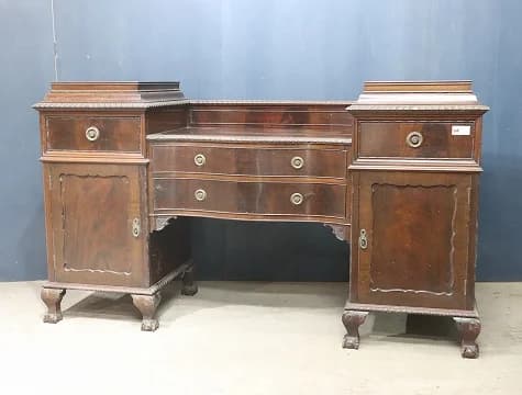 サイドボード|ウォルナット材・1930年代 ペデスタル型の大型サイズ