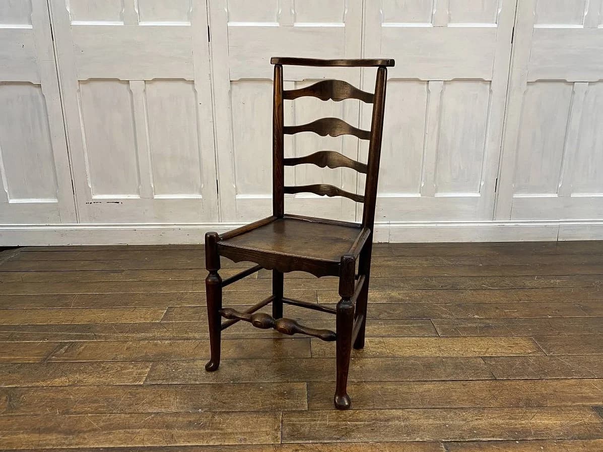 ラダーバックチェア|エルム材・1890年代 素朴な英国カントリーチェア
