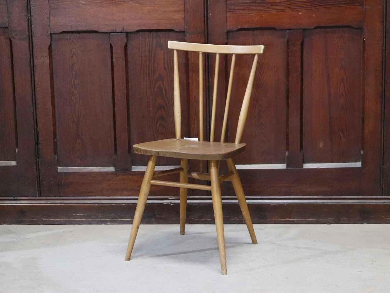 スティックバックチェア|ブナ・エルム材・1960年代 背が抜けたダイニングチェア ERCOL(アーコール)