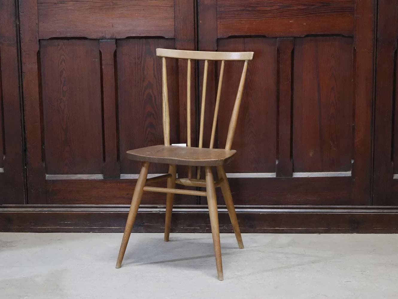 スティックバックチェア|ブナ・エルム材・1960年代 背が抜けたダイニングチェア ERCOL(アーコール)