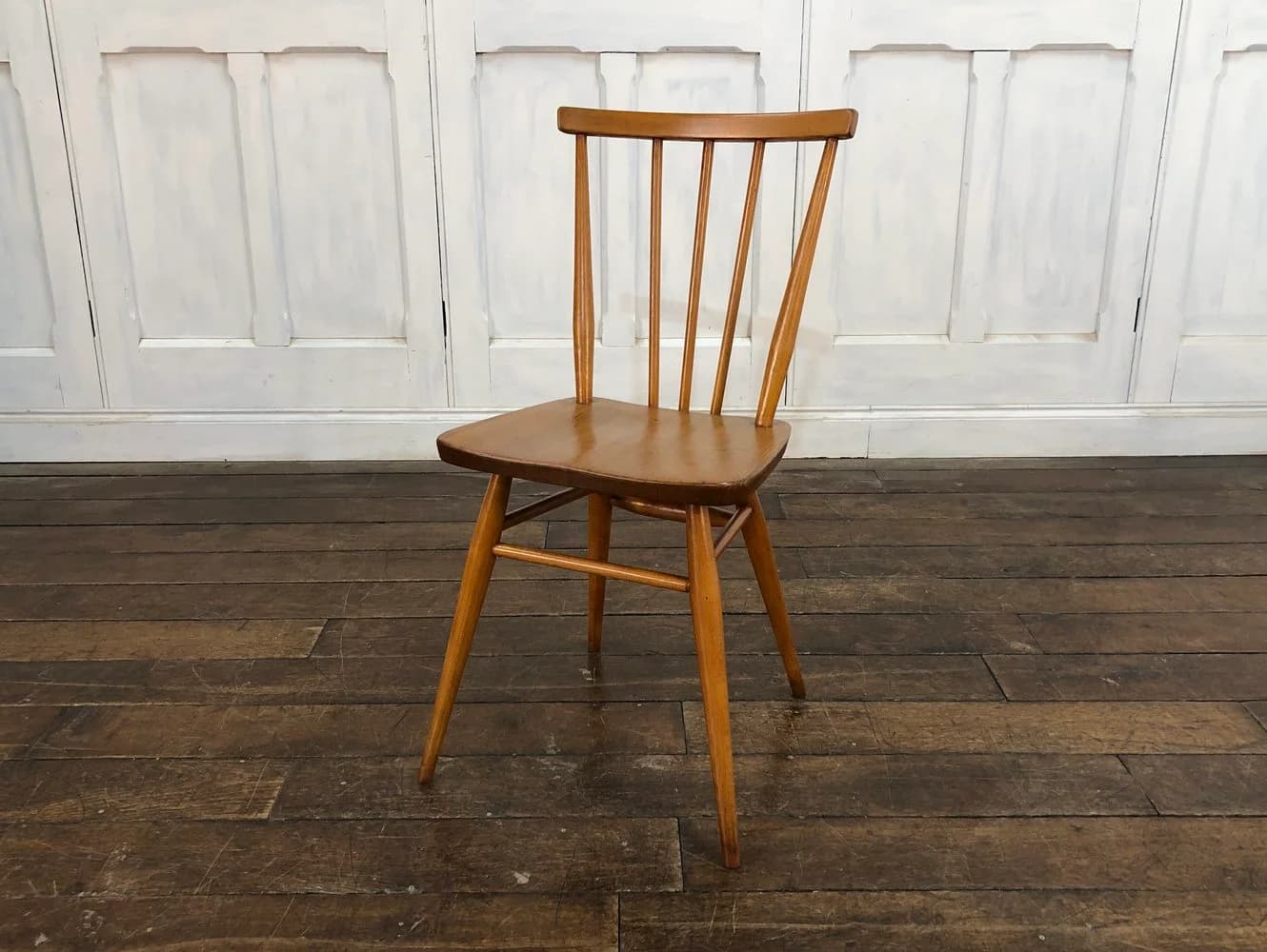 スティックバックチェア|ブナ・エルム材・1960年代 背が抜けたダイニングチェア ERCOL(アーコール)