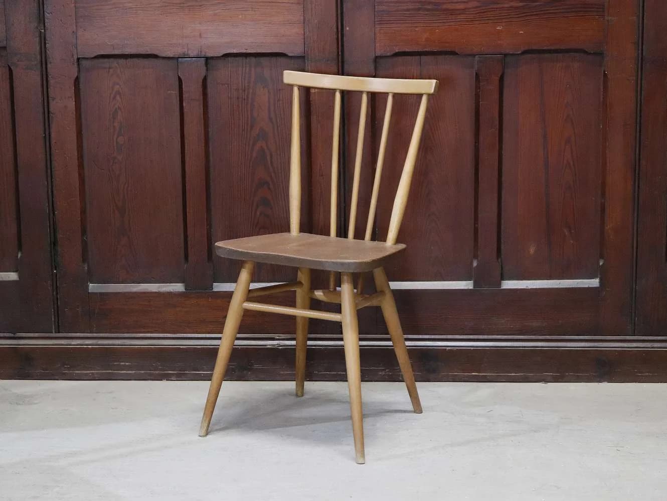 スティックバックチェア|ブナ・エルム材・1960年代 背が抜けたダイニングチェア ERCOL(アーコール)