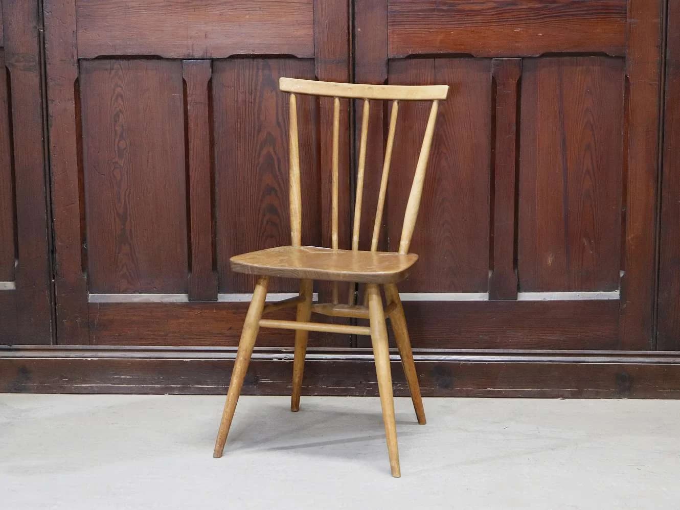 スティックバックチェア|ブナ・エルム材・1960年代 背が抜けたダイニングチェア ERCOL(アーコール)