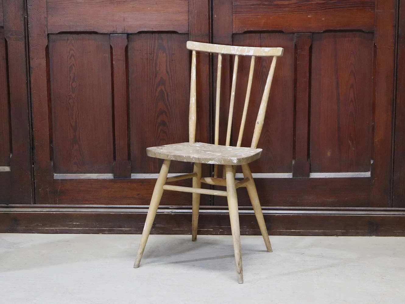 スティックバックチェア|ブナ・エルム材・1960年代 背が抜けたダイニングチェア ERCOL(アーコール)