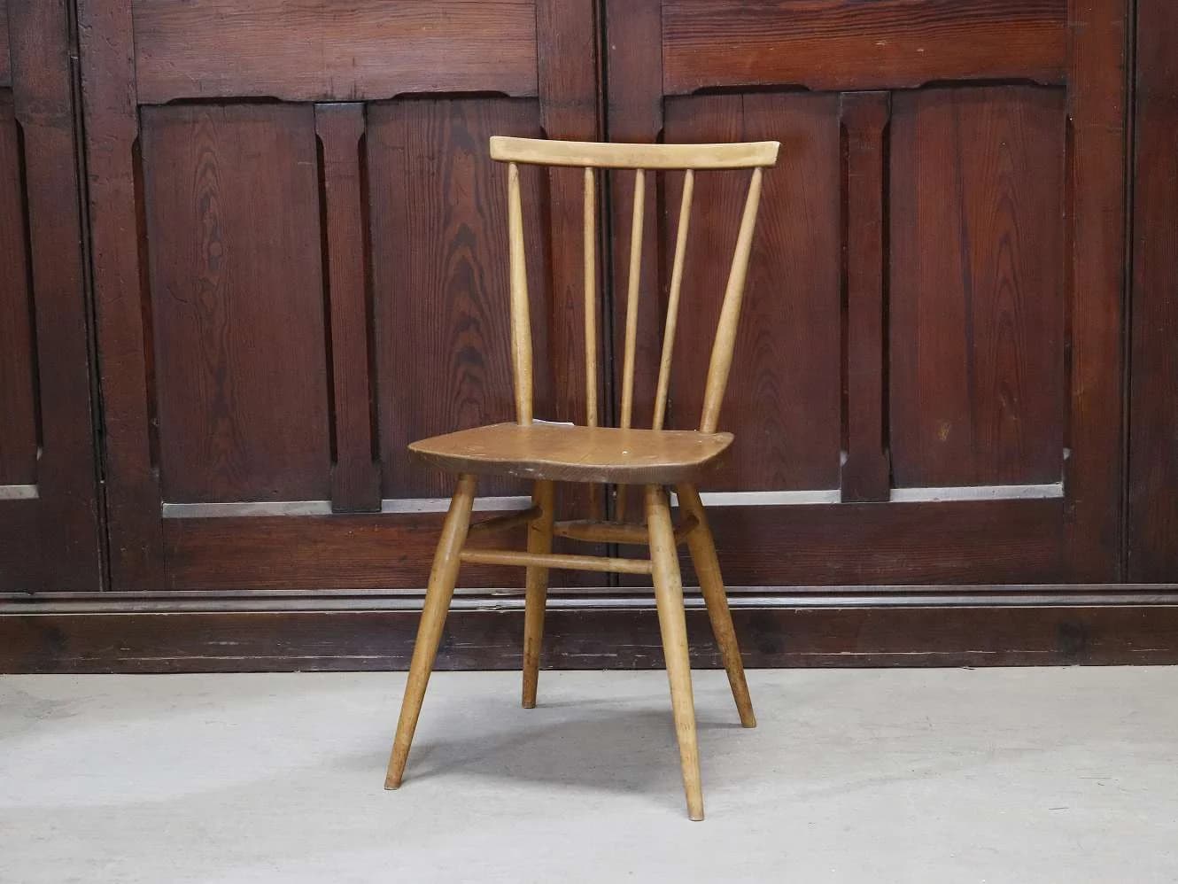 スティックバックチェア|ブナ・エルム材・1960年代 背が抜けたダイニングチェア ERCOL(アーコール)