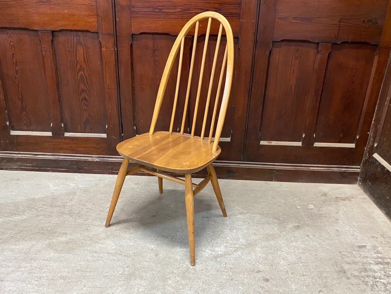 クエーカーチェア|ブナ材・エルム材・1960年代 幅広座面のダイニングチェア ERCOL(アーコール)