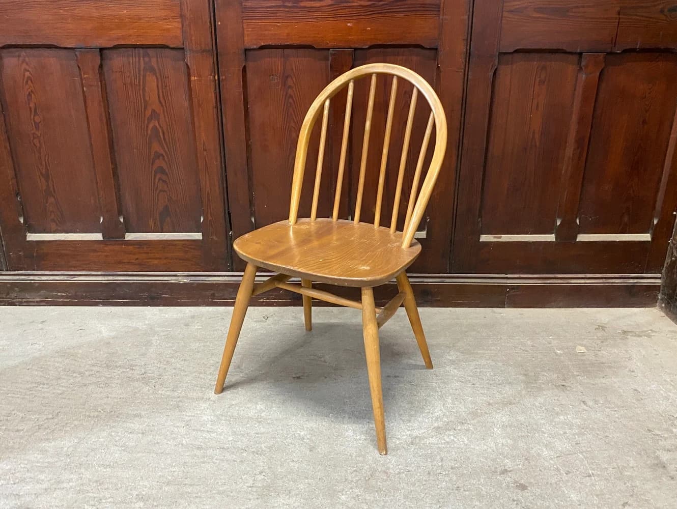 フープバックチェア|ブナ・エルム材・1960年代 ワイドシート ERCOL(アーコール)