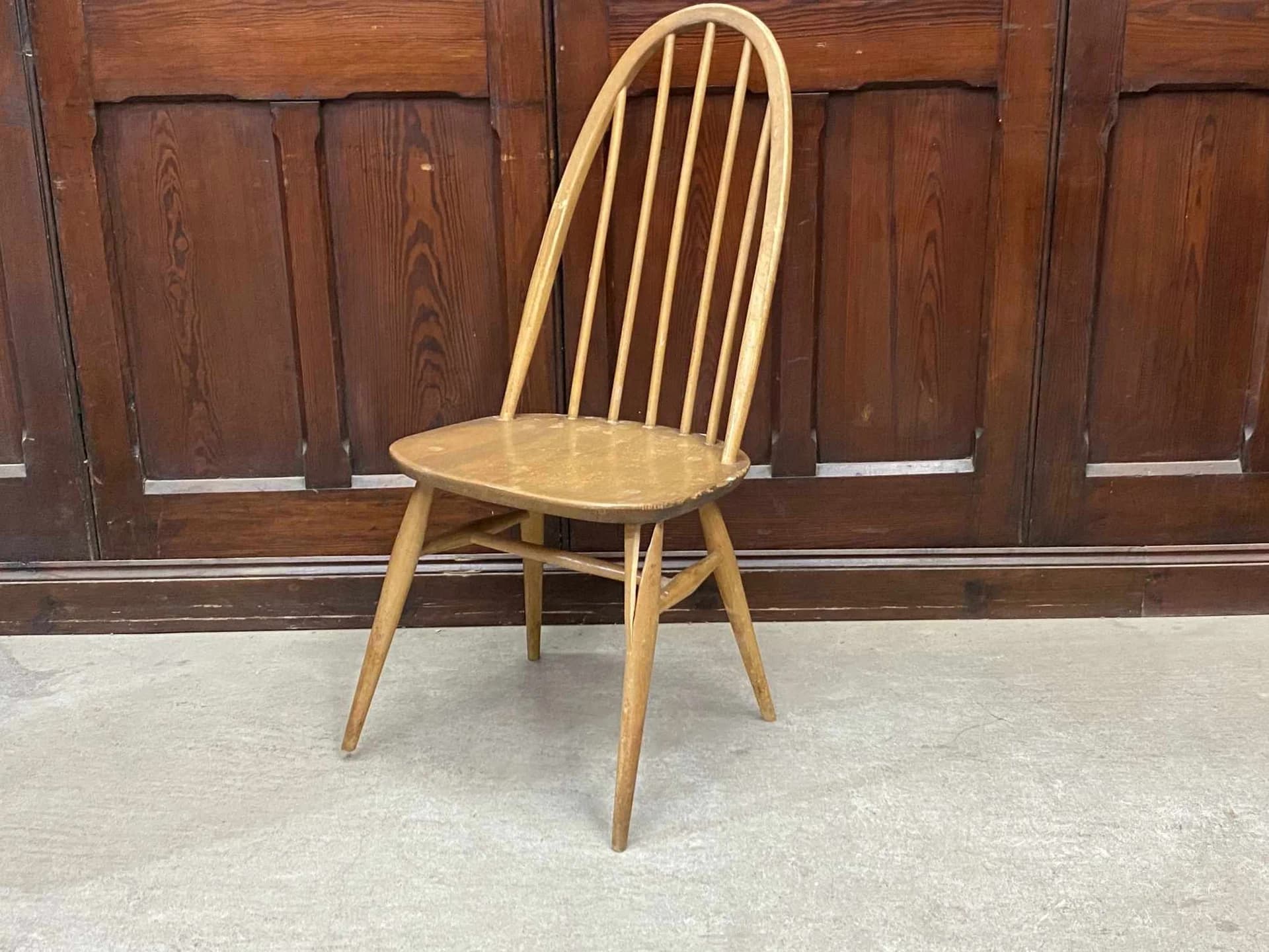 クエーカーチェア|ブナ材・エルム材・1960年代 幅広座面のダイニングチェア ERCOL(アーコール)