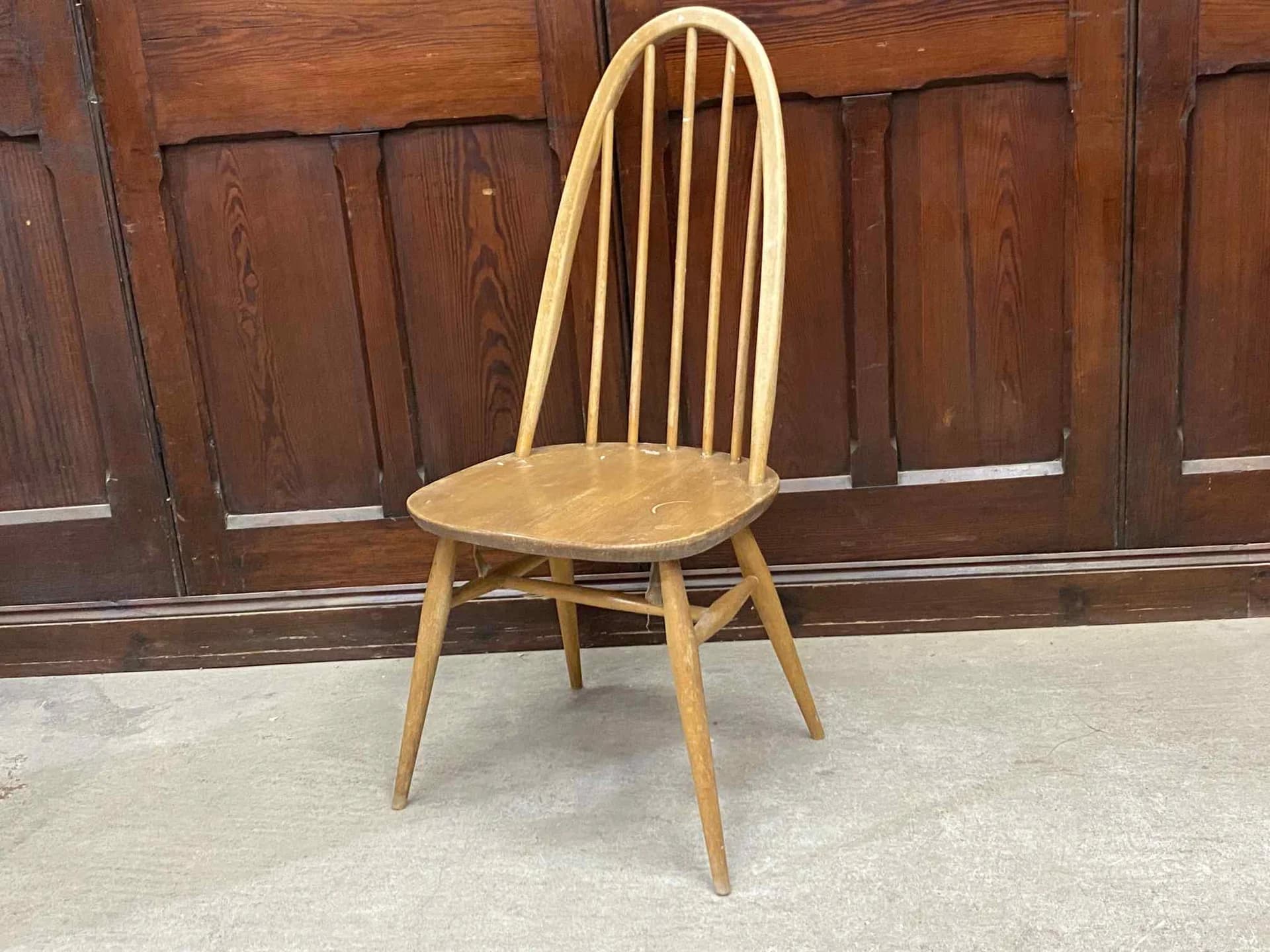 クエーカーチェア|ブナ材・エルム材・1960年代 フィット感あるハイバック ERCOL(アーコール)
